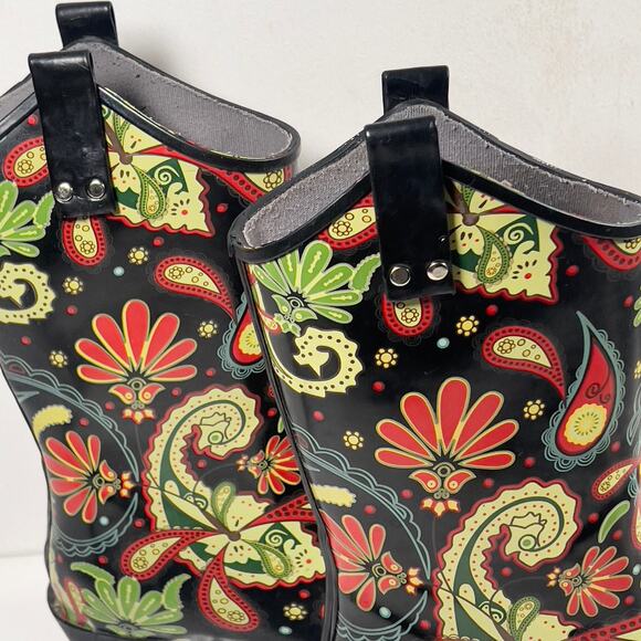 Nomad Yippy Paisley Psychedelic Western Wellies Rain Boot Women's 11 - Picture 6 of 16